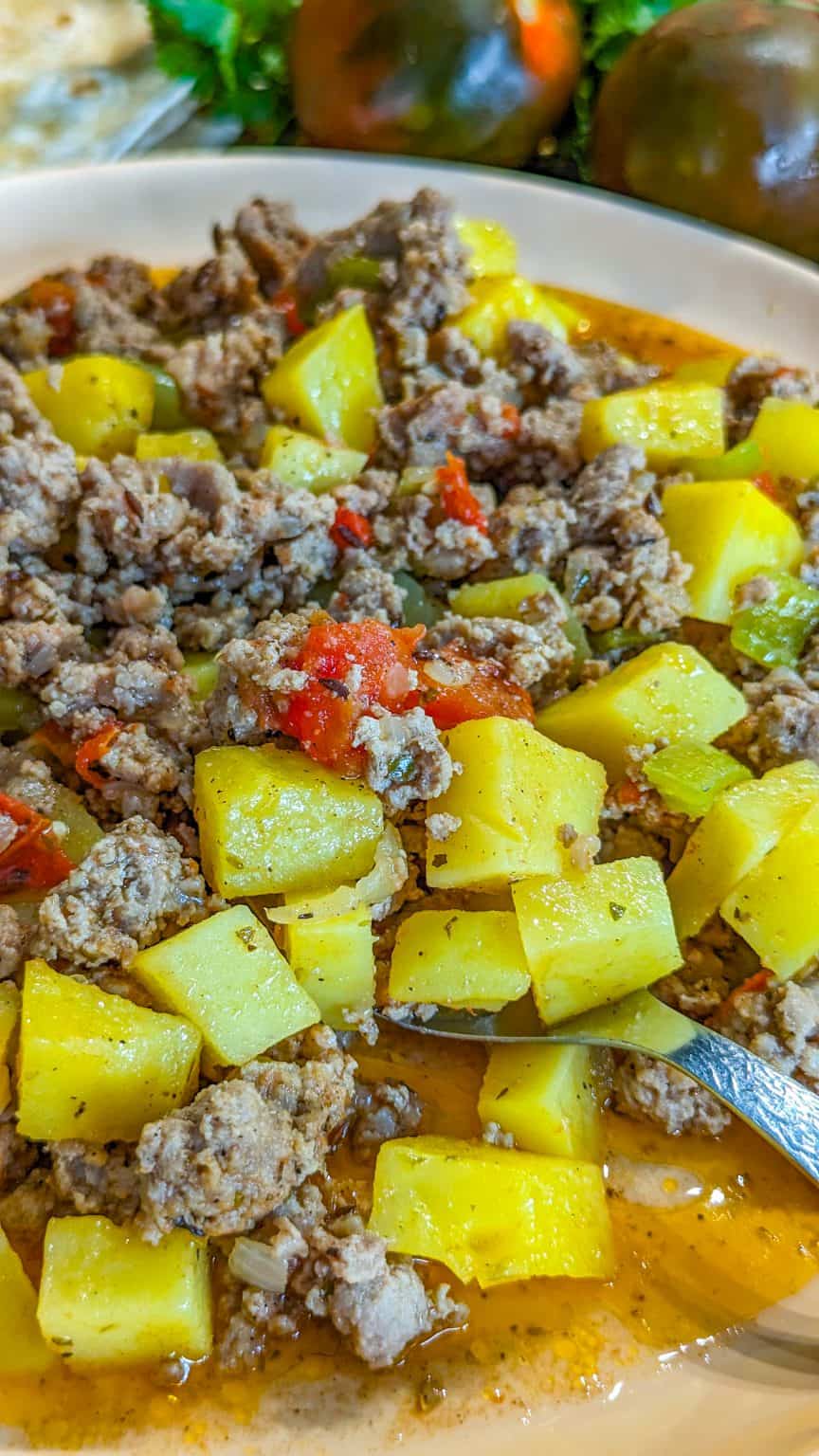 Moms Picadillo Con Papa Ground Beef With Potatoes Cookmexican